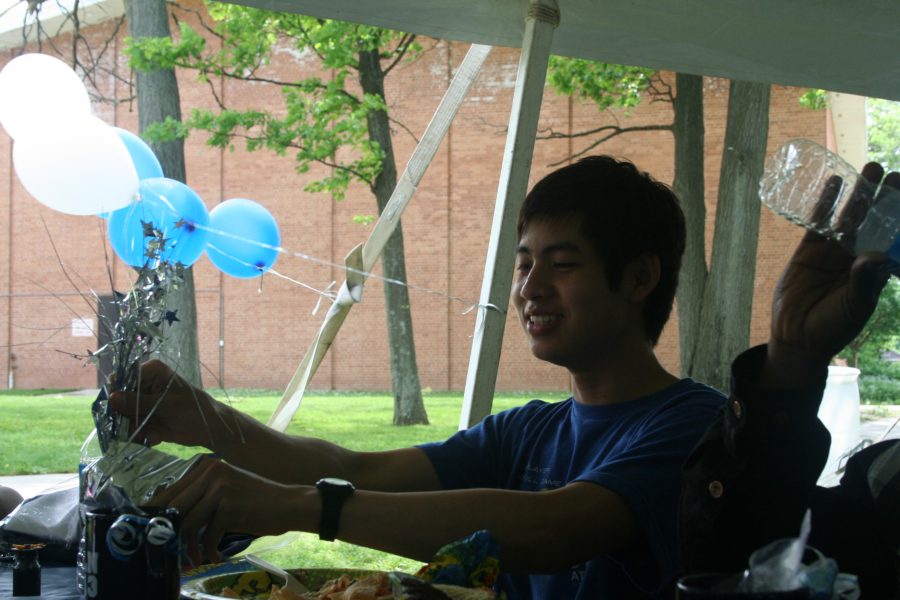 Foreign Exchange student Chatpong Paripurana celebrates the year at the Senior Luncheon on May 31, 2013.  Paripurana hails from Thailand where he especially enjoys the outdoor activity of fishing.