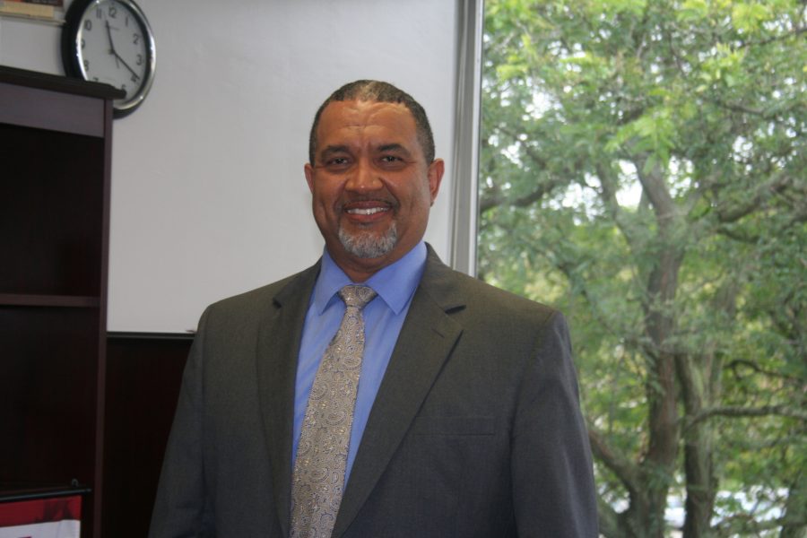Rodney Prewitt enjoys the new life as Loy Norrix new principal. Interested in getting to know more of Norrix, he takes the time to introduce himself to many students as he passes by and makes surprise visits to new and returning teachers classes here at Loy Norrix.