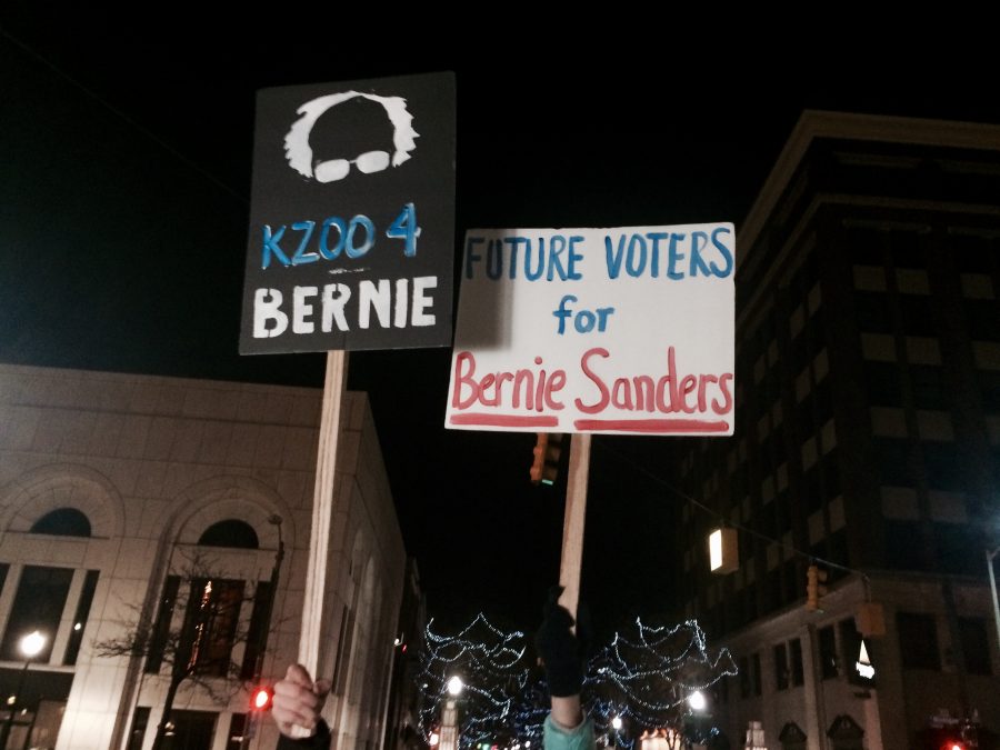 Joining the Political Revolution: Kalamazoo Residents March Downtown for Bernie Sanders