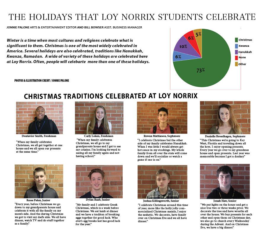 THE HOLIDAYS THAT LOY NORRIX STUDENTS CELEBRATE
