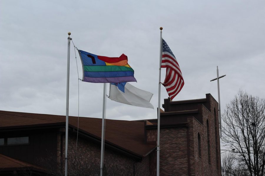 The Portage Chapel Hill United Methodist Church has made statements regarding their open stance on LGBTQ issues. They have chosen to fly a pride flag outside their building.