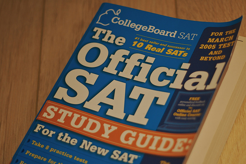 An official study guide for the SAT, in 2005. 