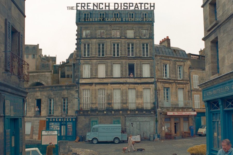 The headquarters of the French Dispatch in Ennui, France from The French Dispatch.