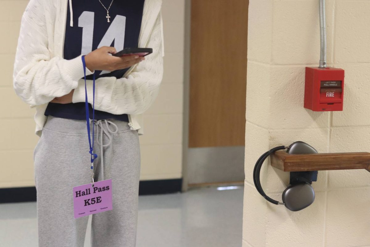 Many Norrix students take the classroom pass to sit in the hallway or the bathroom on their phone. Administrators hope to fix this problem with an online pass program. 