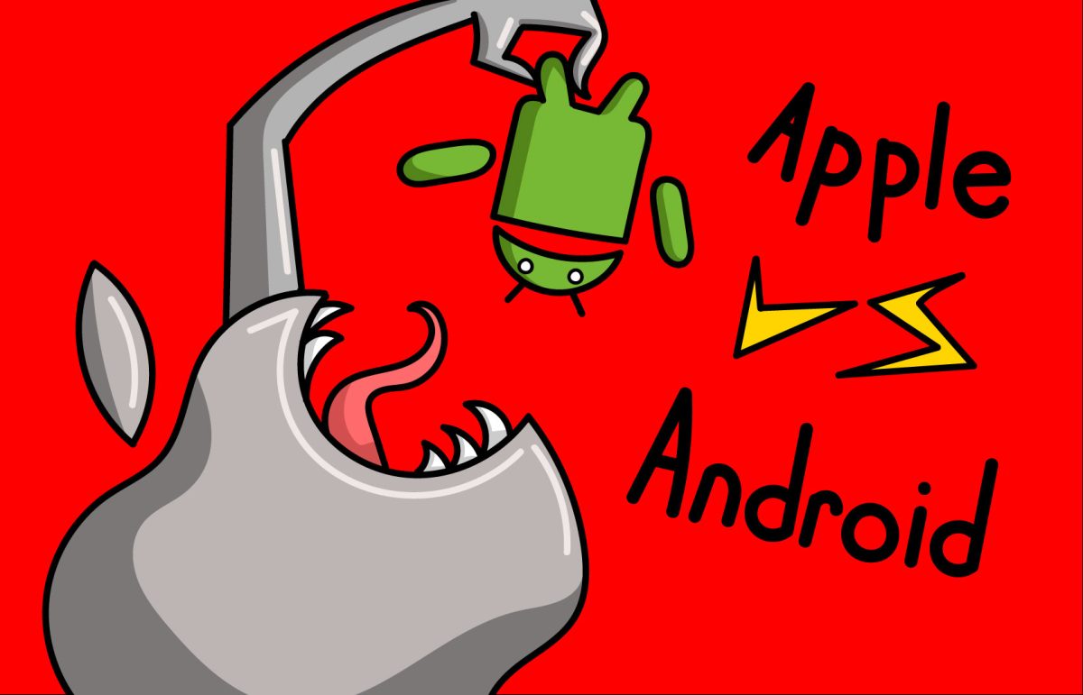 Students discuss the pros and cons of iPhone vs Android