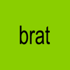 The iconic lime-green album cover of Charli XCX's "BRAT"