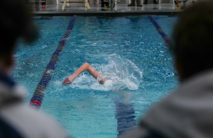 Men’s swimming and diving fights hard, securing their first-ever dual meet victory against Lakeview in decades